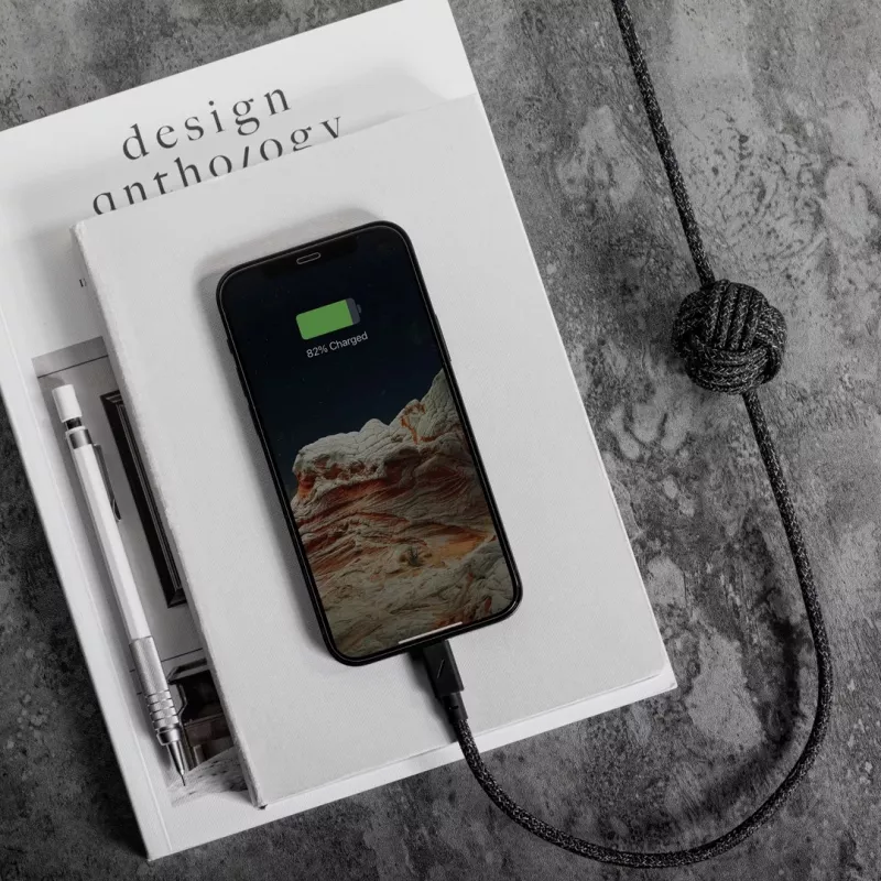 Kabel USB-C na Lightning Native Union Night kabel 3 m — Czarny/Szary, długość 3 m