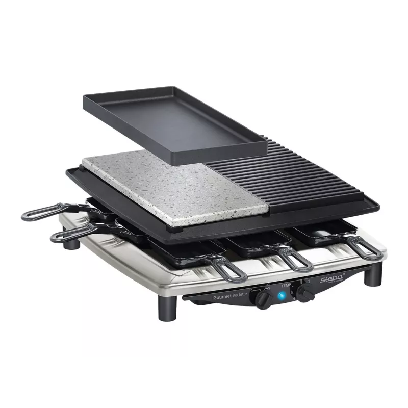 Grill stołowy Steba RC 4 Plus Deluxe Chrome Czarny 622300