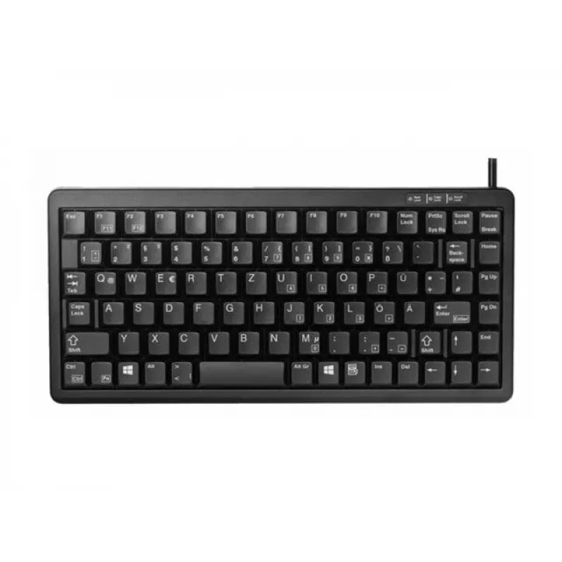 CHERRY Compact , Combo (USB + PS/2), DE klawiatura Office USB + PS/2 QWERTY Czarny