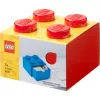 LEGO szuflada na biurko 4, pudełko do przechowywania, czerwone, wypustki