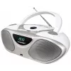 Odtwarzacz CD BLAUPUNKT BB14WH — odtwarzacz CD z odtwarzaniem MP3, USB, LCD, zegarem, głośnikami 2x1 W, srebrny/biały