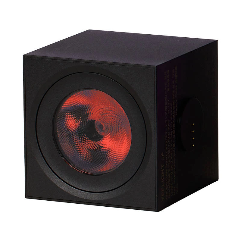Inteligentna lampa stołowa Yeelight Cube — wielokolorowa, Wi‑Fi/Bluetooth, 2,4 GHz, Bluetooth 5.0, AC 100–240 V, kabel 1,5 m, czarna