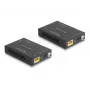 Zestaw nadajnika i odbiornika AV DELOCK 65955 — Przedłużacz HDMI Cat6/Cat6a, do 3840×2160, przewodowy, zasilanie Micro-USB B