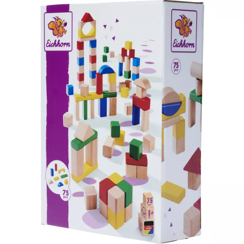 Eichhorn Holzbausteine Bunt/Natur (75 Teile)