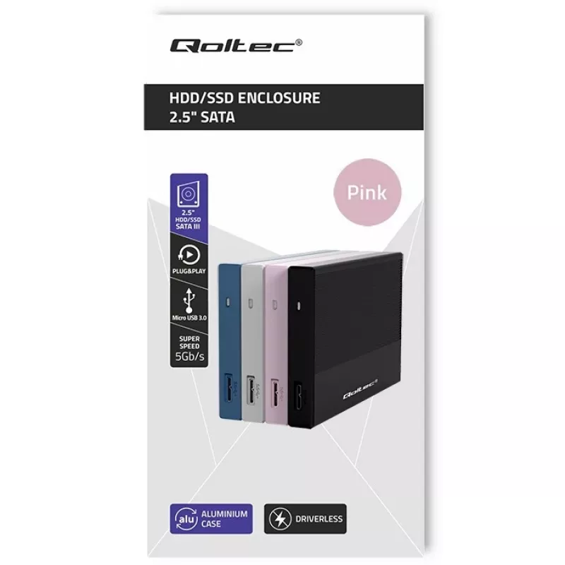 Obudowa na dysk SSD/HDD 2,5 inch, SATA, USB 3.0, 2 TB