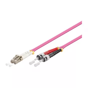 Kabel krosowy światłowodowy duplex OM4 (wielomodowy, 50/125) LC/ST, 5 m, Good Connections® (LW-805LT4)