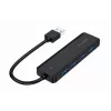 Koncentrator USB Gembird 4-portowy USB 3.1 (Gen 1) — 4 porty, USB 3.2 Gen 1 Type-A, 5V/2.1A, 109×30×10 mm, czarny