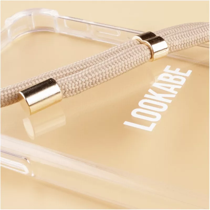 Etui naszyjne Lookabe loo007 gold nude na iPhone 7/8 Plus — noszone etui na telefon z paskiem