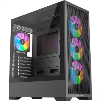 Obudowa komputerowa Silentware Core 100 A-RGB Czarny — model CORE100Czarny, oświetlenie A-RGB, format mid-tower