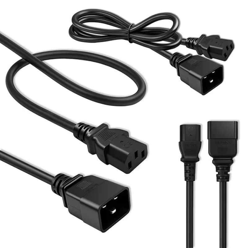 Kabel zasilający Qoltec 53991 czarny 1,2 m złącze C20 C13