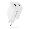 Ładowarka sieciowa everActive SC-450Q 45W 1×USB-C 1×USB-A biała