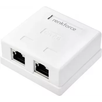 Adapter sieciowy Renkforce do montażu natynkowego CAT 6 2-portowy biały (RF-4540914)