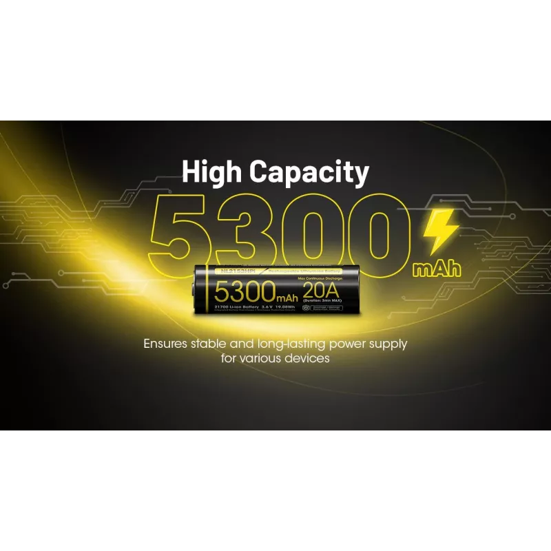 BATERIA AKUMULATOROWA LI-ION 3,6 V/NL2153HPI (5300 MAH) NITECORE