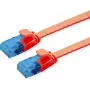VALUE kabel krosowy Cat.6A (klasa EA) UTP, extra-Flat, Czerwony, 0,5 m (21.99.2020)