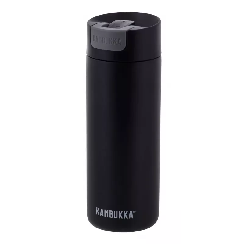 Termos próżniowy Kambukka Olympus 500 ml — stal nierdzewna 18/10, izolowany próżniowo, czarny, antypoślizgowa podstawa