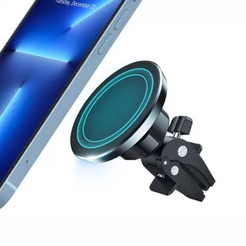 MagSafe magnetyczny uchwyt samochodowy Crong CRG-CH6-BLK do iPhone 12 i nowszych