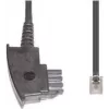 Kabel telefoniczny e+p T 36 6 m Przezroczysty czarny
