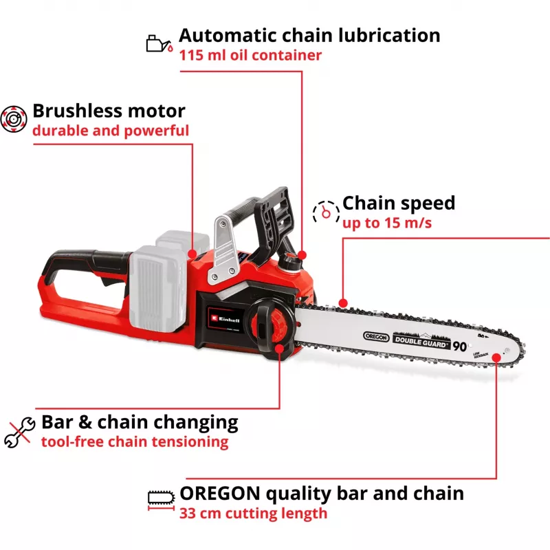 Einhell GE-LC 36/35 Li-Solo Czarny, Czerwony