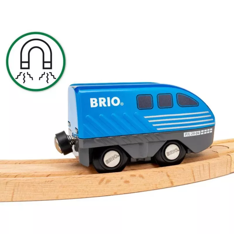 Train BRIO World Pull Back Train Czarny niebieski 36019