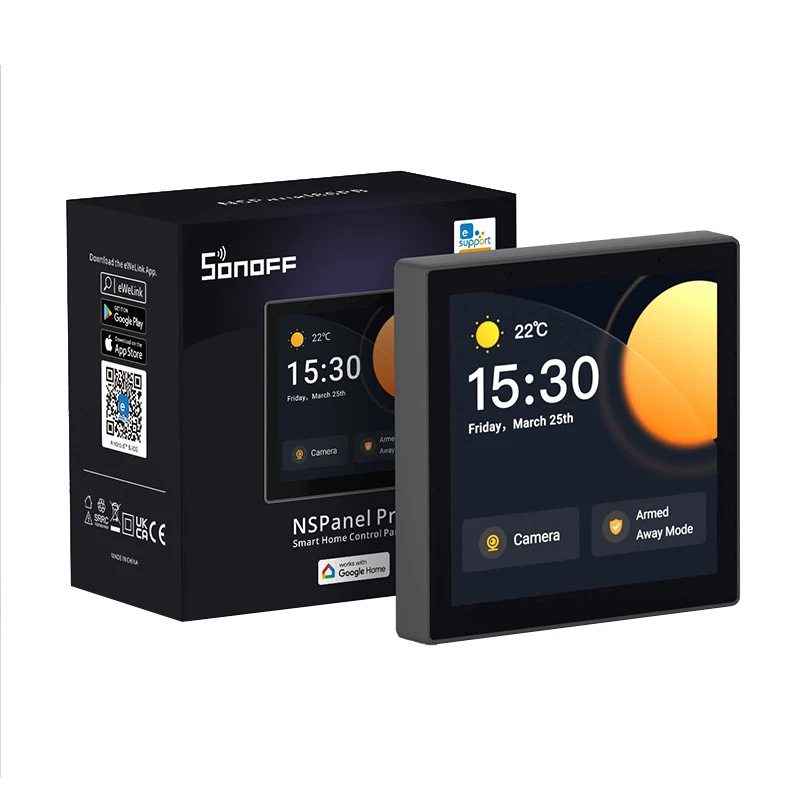 Inteligentny panel sterowania naścienny Sonoff NSPanel Pro — Wi‑Fi, Bluetooth, obsługa ZigBee, model NSPanel86PB