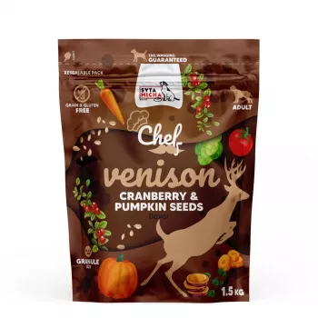 SYTA MICHA Chef Jeleń z żurawiną i pestkami dyni - sucha karma dla psów - 1,5kg
