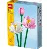 Zestaw konstrukcyjny LEGO 40647 Kwiaty lotosu — Kolekcja botaniczna, model modułowy, 220 elementów, wysokość 300 mm, wiek 8+