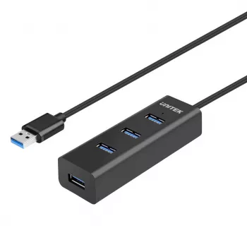 UNITEK Y-3089V01 koncentrator interfejsów USB 3.2 Gen 1 (3.1 Gen 1) Typ-A 5000 Mbit/s Czarny