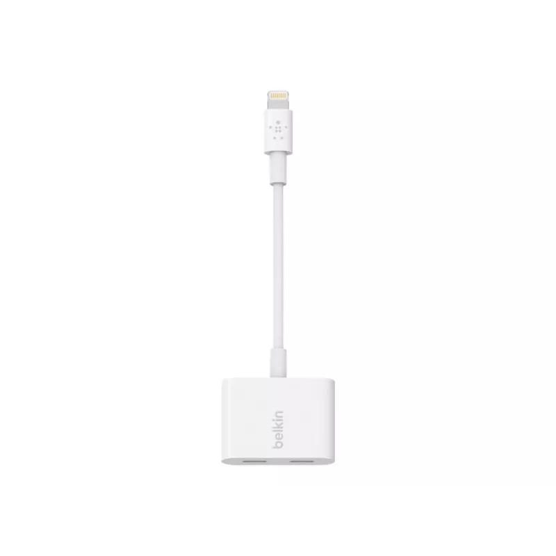 Belkin | Kabel Lightning Audio + Charge RockStar, 11,5 cm, Biały | F8J198btWHT