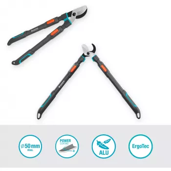 Gardena sekator teleskopowy TeleCut Pro L szary/turkusowy 65 cm - 90 cm (12041-88)