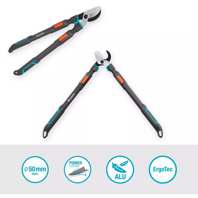 Gardena sekator teleskopowy TeleCut Pro L szary/turkusowy 65 cm - 90 cm (12041-88)
