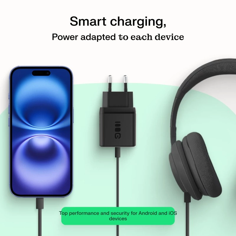 Zasilacz zielony Cell PowerSource Solo30 30W Czarny — ładowarka jednoportowa USB-C