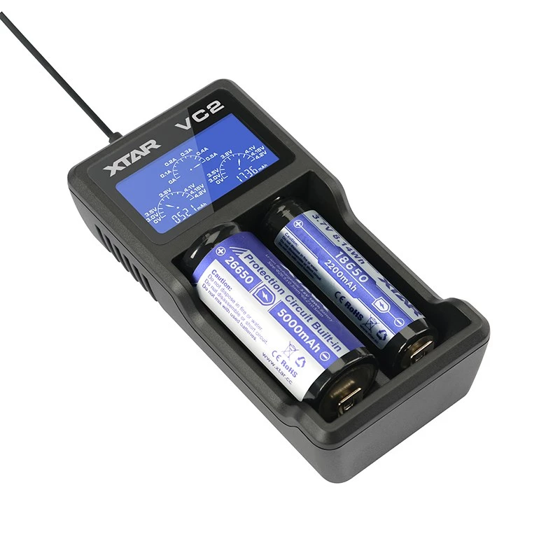 XTAR VC2 Domowa ładowarka akumulatorów USB