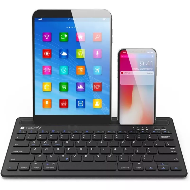 Techly ICTBK102U klawiatura Uniwersalna Bluetooth QWERTY Angielski Czarny