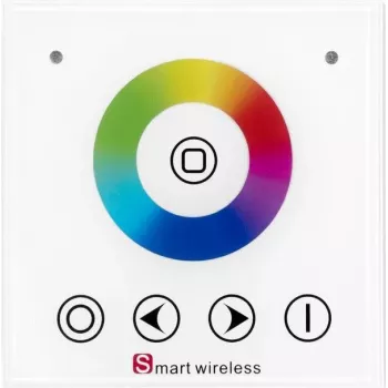 Kontroler naścienny do taśm LED EUROLITE 50531118 RGB RF, bezprzewodowe sterowanie radiowe do paneli LED RGB