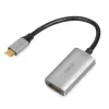 adapter kablowya IBOX USB-C na HDMI, model IACFAK, USB-C (męski) na HDMI (żeński), 4K 60Hz, proste złącza, srebrny