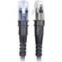 PatchSee ThinPATCH - kabel krosowy - RJ-45 (M) do RJ-45 (M) - 2,1 m - 4,9 mm - FTP - CAT 6a - IEEE 802.3at - ekranowany, bezhalogenowy - czarny (TP-6A-F/7)