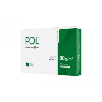 Papier do kopiarek biurowy POLJET 9938A80 (A4; 80 g/m²; 500 arkuszy; papier biały, matowy)