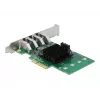 Karta DeLOCK PCI Express x4 do 4 x zewnętrznych USB 3.0 Quad Channel - niski profil