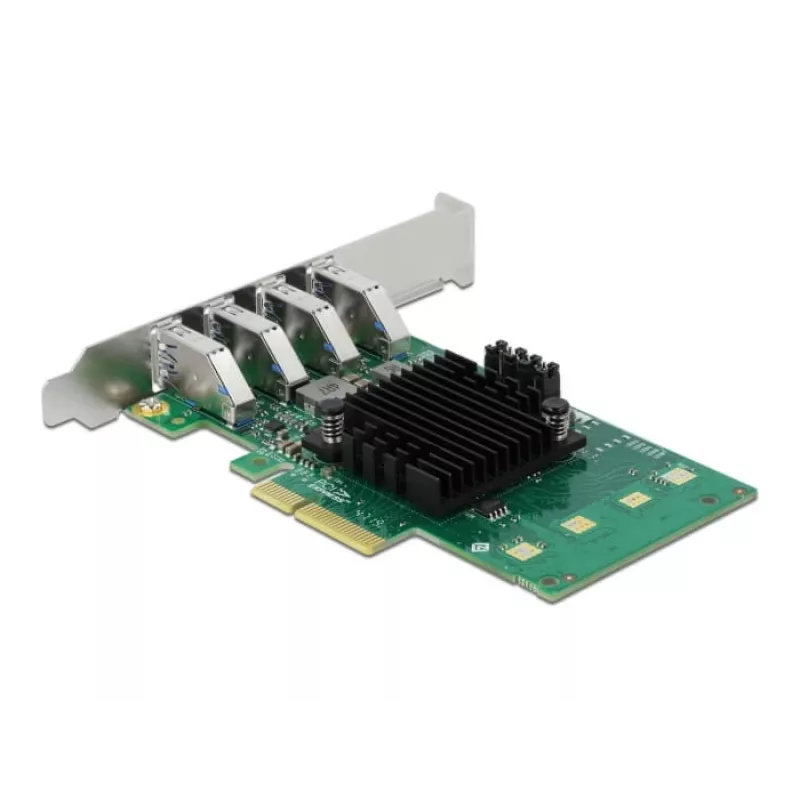 Karta DeLOCK PCI Express x4 do 4 x zewnętrznych USB 3.0 Quad Channel - niski profil