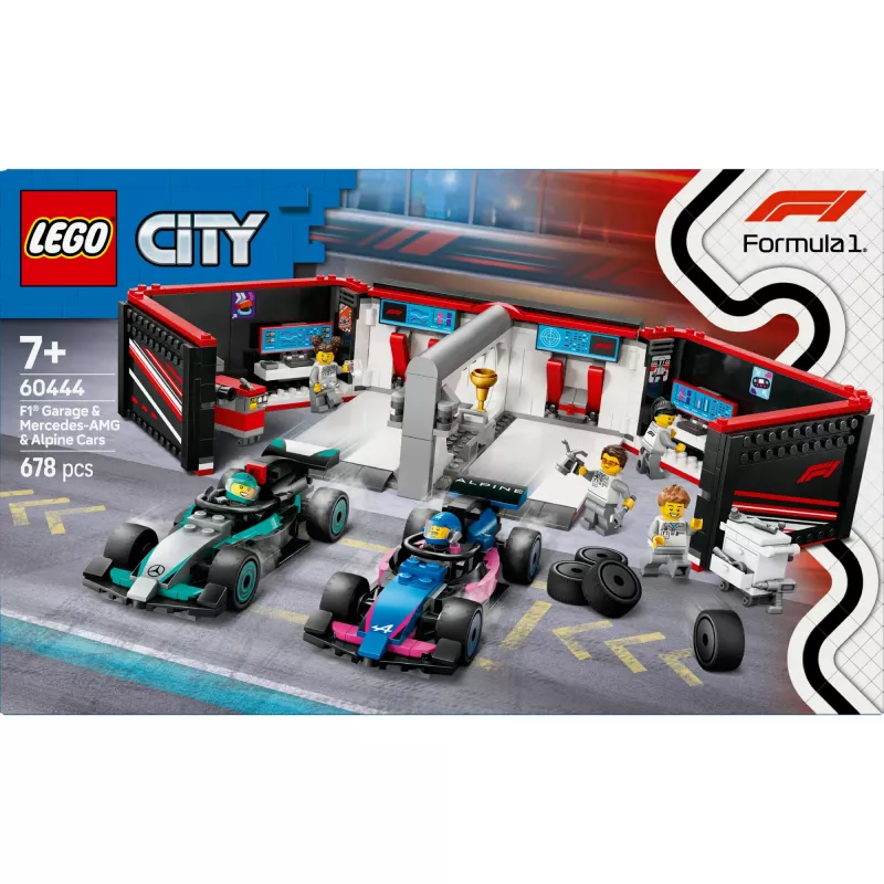 LEGO CITY 60444 F1 Garage & Mercedes-AMG & Alpine Cars