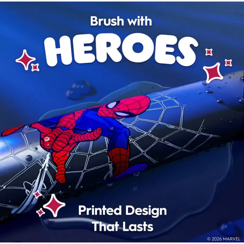 Szczoteczka elektryczna BRAUN Oral‑B iO Kids Marvel Spiderman — akumulatorowa, 3 tryby, 2‑minutowy muzyczny timer, etui podróżne, 1 końcówka, litowo‑jonowa