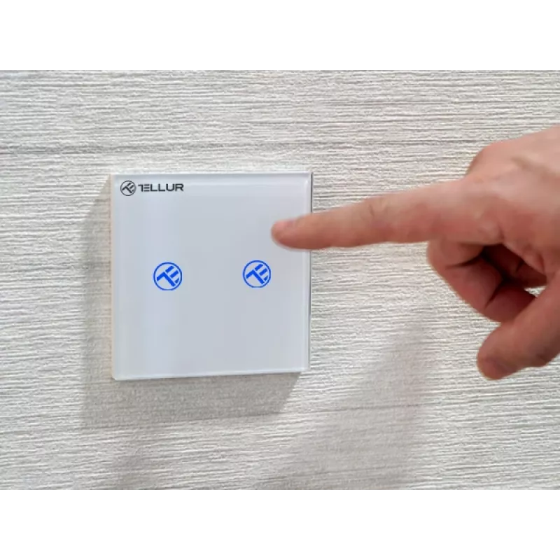 Inteligentny przełącznik WiFi Tellur SS2N — 2-portowy, łączna moc 1800 W, 10 A na kanał