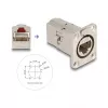 DeLOCK 67062 D-Type RJ45 Cat.6A STP wbudowany łącznik, metal