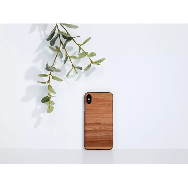 Etui man and wood do iPhone X/XS — czarny cappuccino, etui ochronne