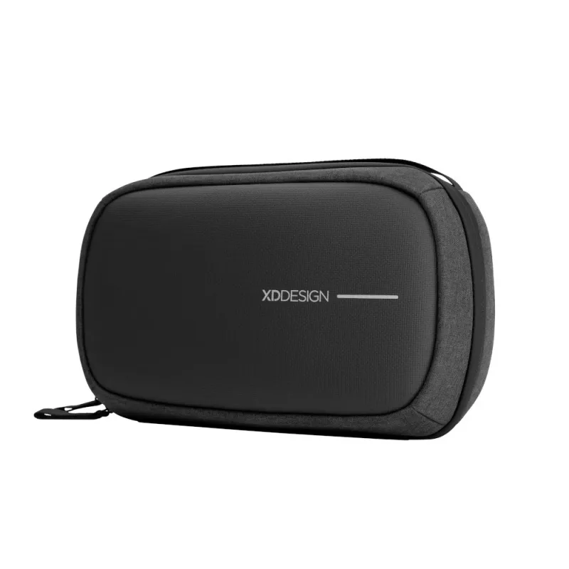 Kosmetyczka XDDESIGN First-Class All-in-One Travel Organiser P706.3401, Czarna, Zapięcie na zamek, Elegancki woreczek