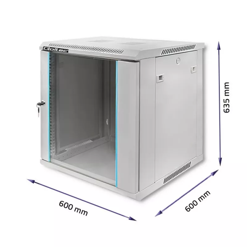 Qoltec 54487 Szafa RACK 19 | 12U | 600 x 635 x 600