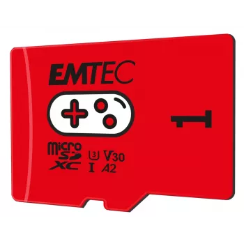 Emtec Flash Memory 1TB UHS-I U3 V30 A2 Gaming Rouge ECMSDM1TXCU3G