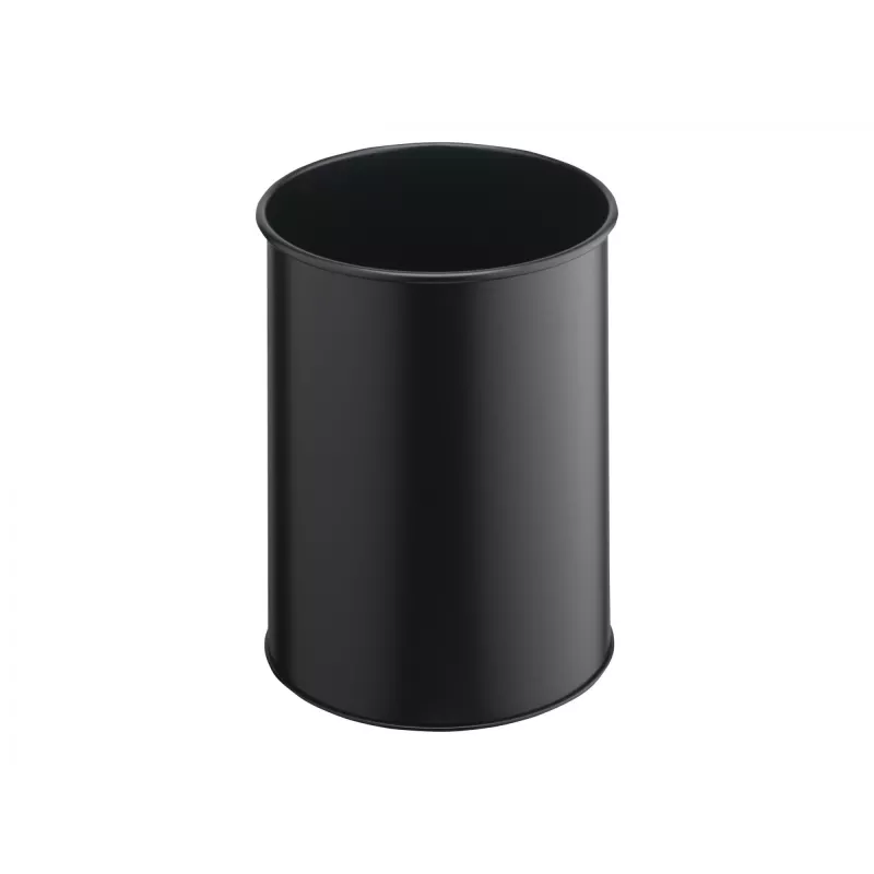 Waste Container Round Polyester Steel Czarny Durable 330101
