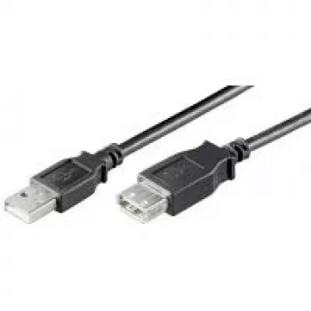 Wentronic Goobay Przedłużacz USB 2.0 Hi-Speed, Czarny, 0,3 m - Wtyk USB 2.0 (Typ A) > Gniazdo USB 2.0 (Typ A) (68622)