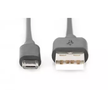 Kabel połączeniowy Assmann USB 2.0, typ A - micro B M/M, 3,0 m, zgodny z USB 2.0, UL, czarny (AK-300110-030-S)